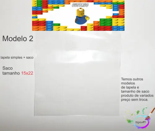 Lapela(simples) e Saco 15x22-lego