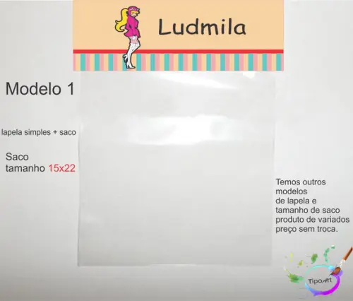 Lapela(simples) e Saco 15x22-penelope Charmosa