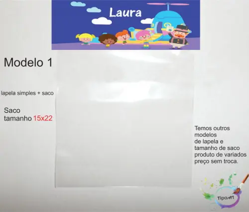 Lapela(simples) e Saco 15x22-radio Bita