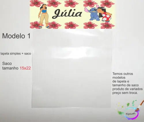 Lapela(simples) e Saco 15x22-stitch e Lilo