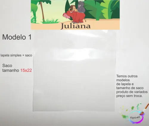 Lapela(simples) e Saco 15x22-tarzan