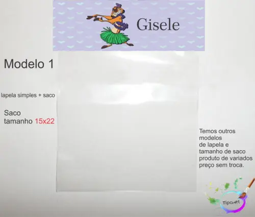 Lapela(simples) e Saco 15x22-timão