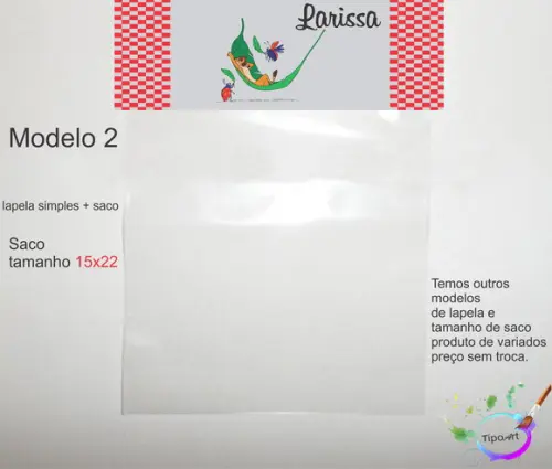 Lapela(simples) e Saco 15x22-timão