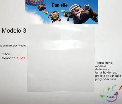 Lapela(simples) e Saco 15x22-up Altas Aventuras