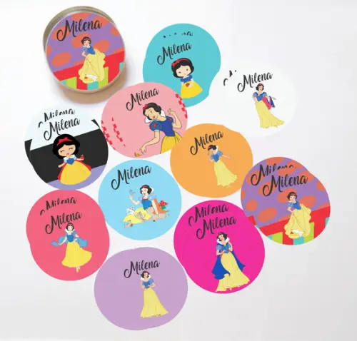 Latinha + Jogos da Memória-branca de Neve