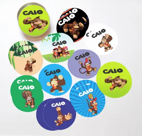 Latinha + Jogos da Memória-donkey Kong