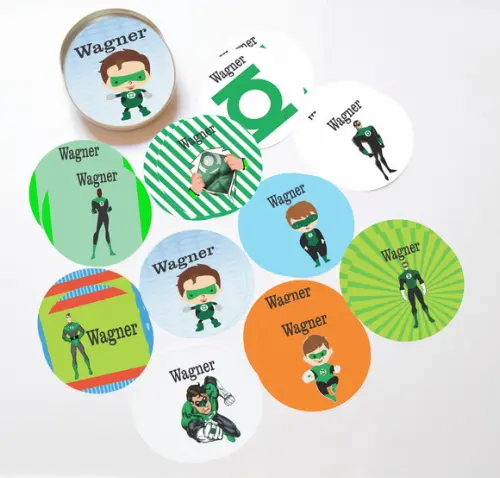 Latinha + Jogos da Memória-lanterna Verde