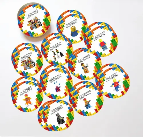 Latinha + Jogos da Memória-lego