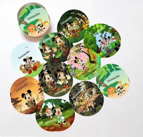 Latinha + Jogos da Memória-mickey Safari