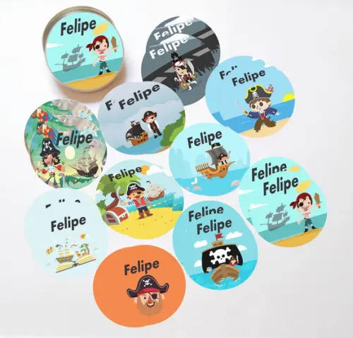 Latinha + Jogos da Memória-pirata