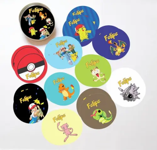 Latinha + Jogos da Memória-pokemon
