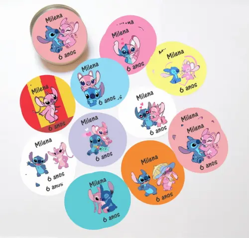 Latinha + Jogos da Memória-stitch Angel