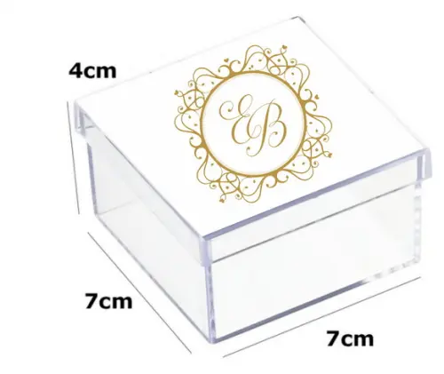 Latinha Acrilica 7x7x4-monograma 15