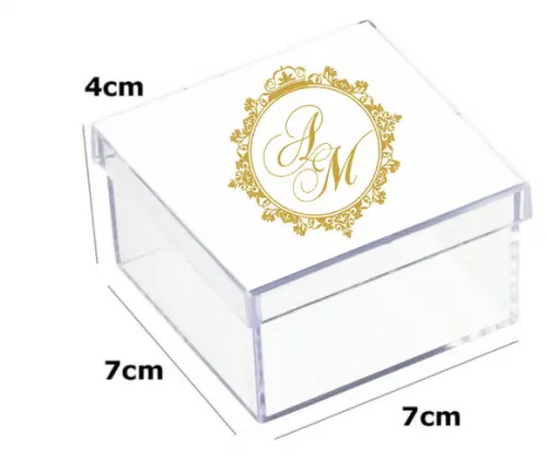 Latinha Acrilica 7x7x4-monograma 10