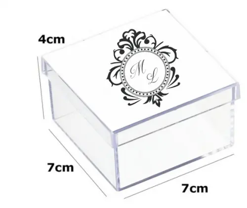 Latinha Acrilica 7x7x4-monograma 12