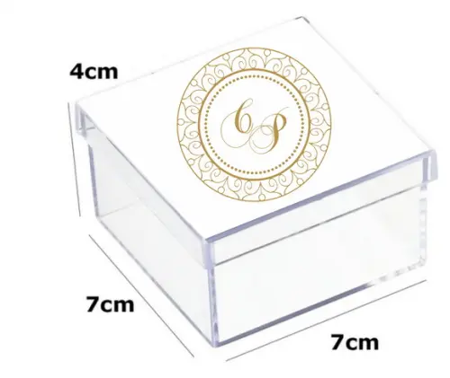 Latinha Acrilica 7x7x4-monograma 21