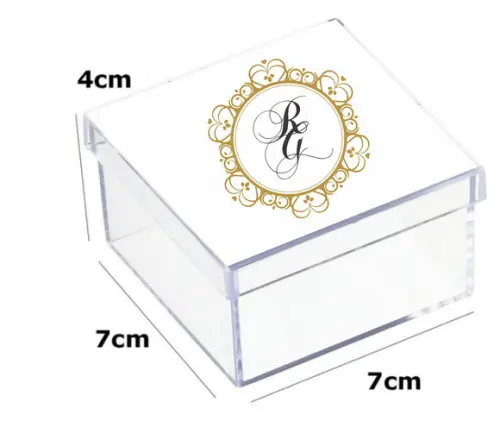 Latinha Acrilica 7x7x4-monograma 16
