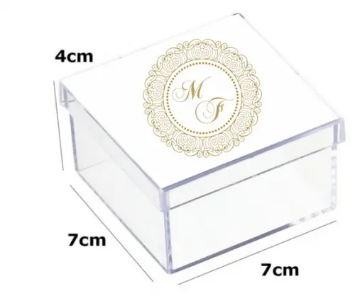 Latinha Acrilica 7x7x4-monograma 17