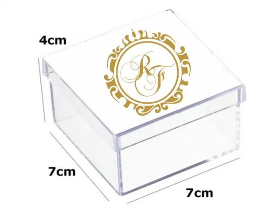 Latinha Acrilica 7x7x4-monograma 20