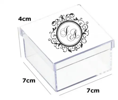 Latinha Acrilica 7x7x4-monograma 27