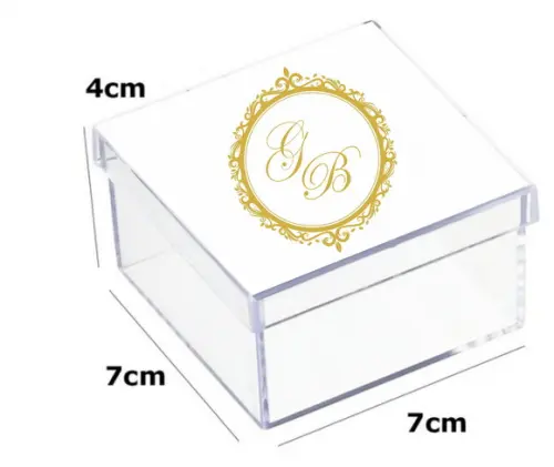 Latinha Acrilica 7x7x4-monograma 35
