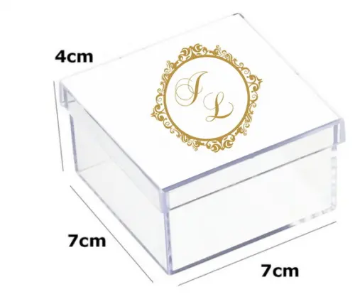 Latinha Acrilica 7x7x4-monograma 37