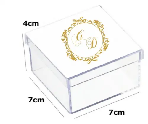 Latinha Acrilica 7x7x4-monograma 41