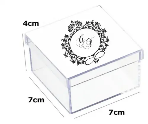 Latinha Acrilica 7x7x4-monograma 42