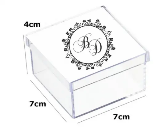 Latinha Acrilica 7x7x4-monograma 47