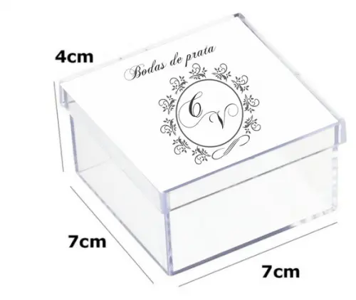 Latinha Acrilica 7x7x4-monograma 51