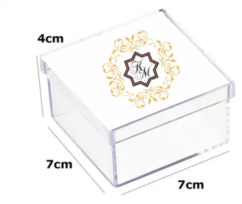 Latinha Acrilica 7x7x4-monograma 59