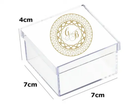 Latinha Acrilica 7x7x4-monograma 58