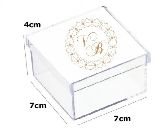 Latinha Acrilica 7x7x4-monograma 62
