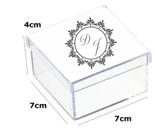 Latinha Acrilica 7x7x4-monograma 6