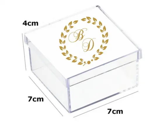 Latinha Acrilica 7x7x4-monograma 66