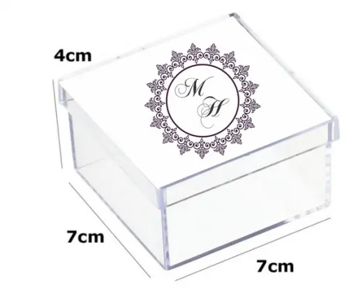 Latinha Acrilica 7x7x4-monograma 64