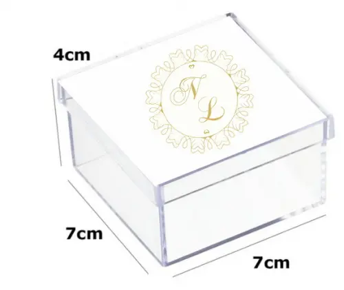 Latinha Acrilica 7x7x4-monograma 70