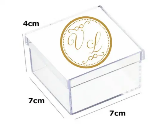 Latinha Acrilica 7x7x4-monograma 76