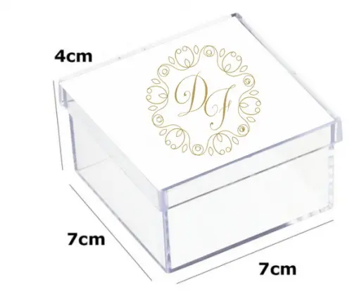 Latinha Acrilica 7x7x4-monograma 75