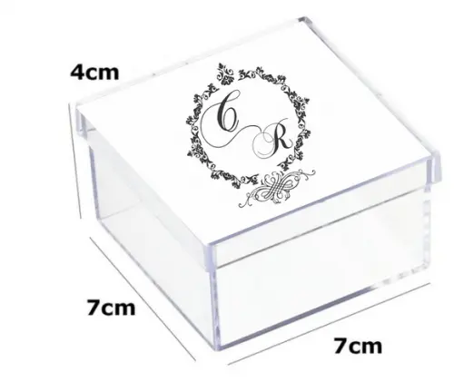 Latinha Acrilica 7x7x4-monograma 71