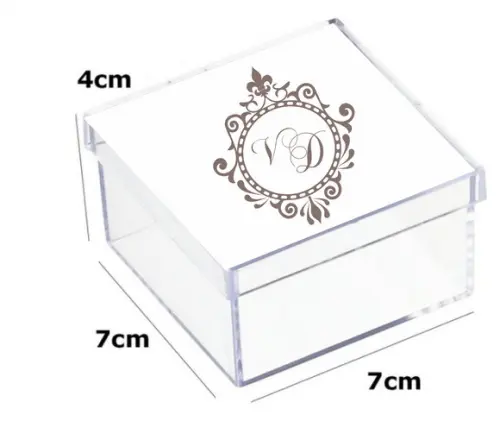 Latinha Acrilica 7x7x4-monograma 72
