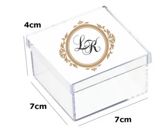 Latinha Acrilica 7x7x4-monograma 81