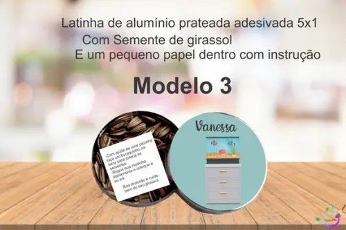 Latinha Semente Girassol-aquário