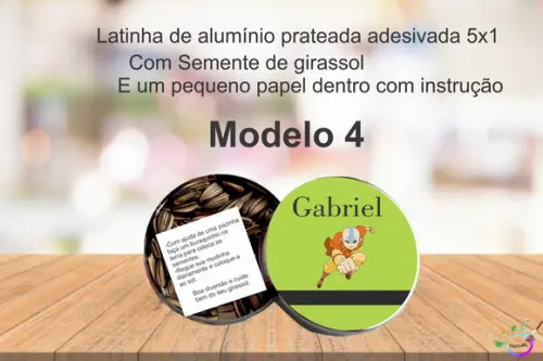 Latinha Semente Girassol-avatar Aang