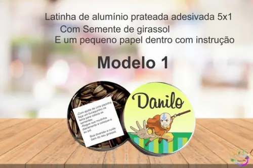 Latinha Semente Girassol-avatar Aang