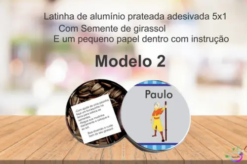 Latinha Semente Girassol-avatar Aang