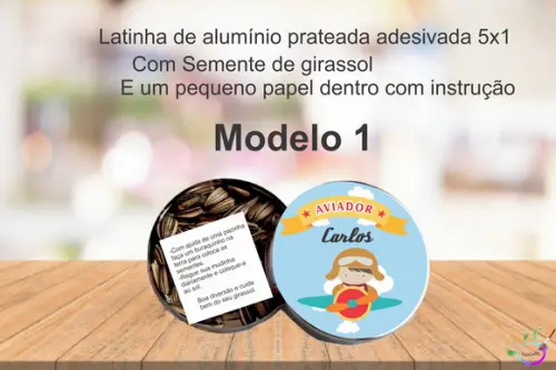 Latinha Semente Girassol-aviador