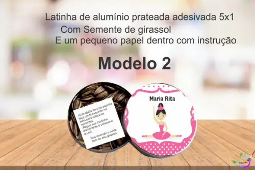 Latinha Semente Girassol-bailarina