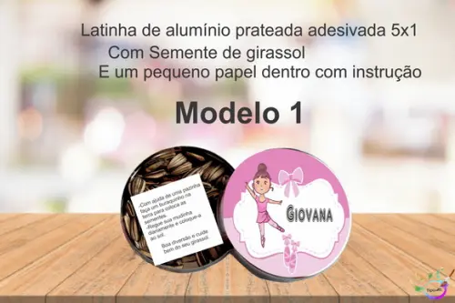 Latinha Semente Girassol-bailarina