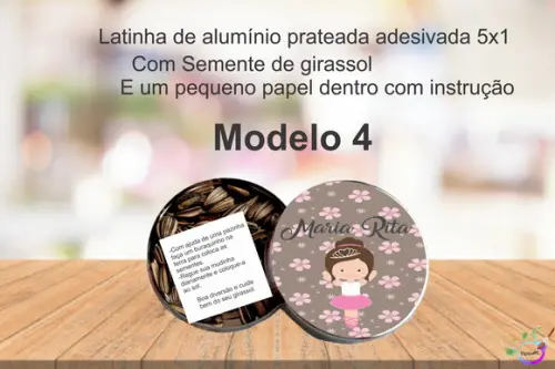 Latinha Semente Girassol-bailarina
